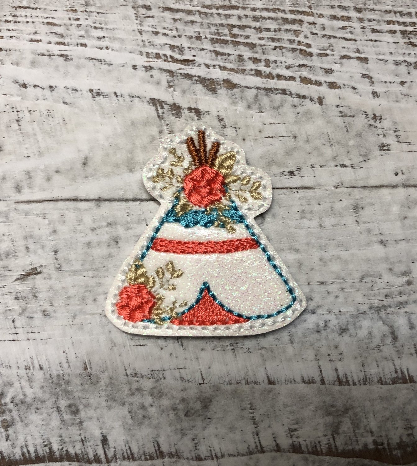Orange Teepee Feltie