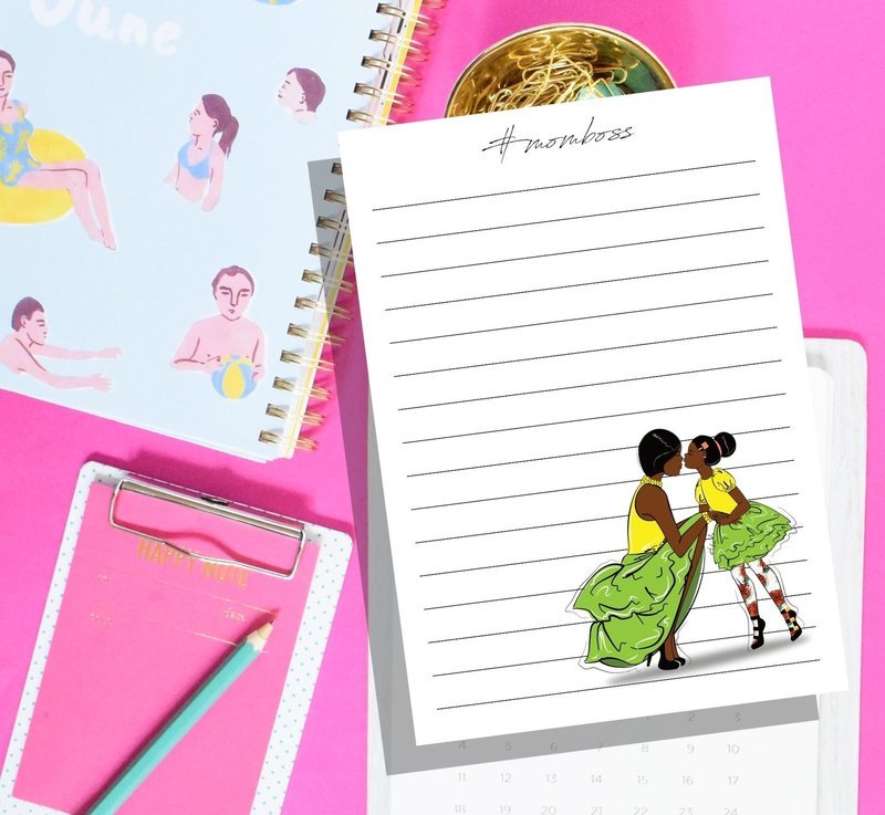 Mom Boss note pad page