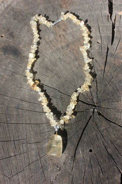 Polished Citrine Necklace