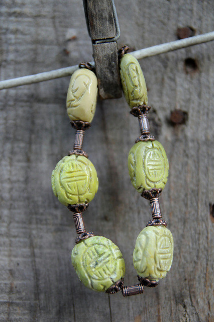 Soapstone &amp; Copper Bracelet