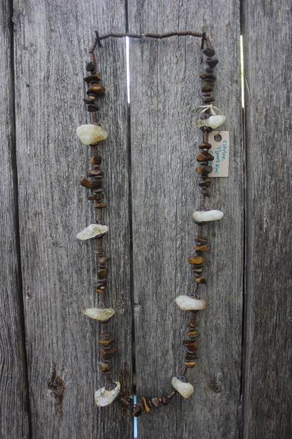 Tiger's Eye &amp; Citrine on Copper Necklace