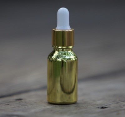 Empty 0.5 oz GOLD Dropper Bottle