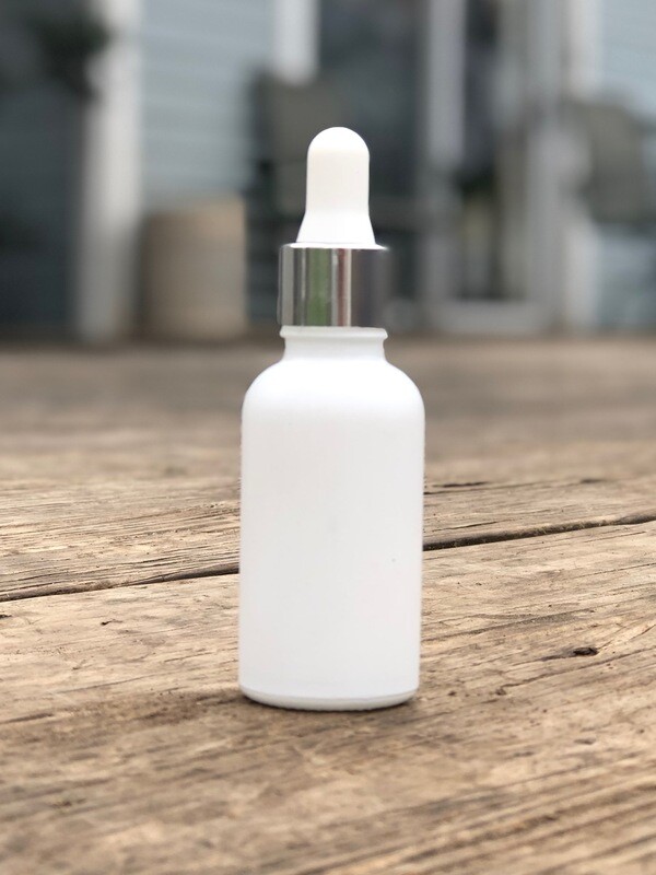 Empty 1 oz WHITE Dropper Bottle