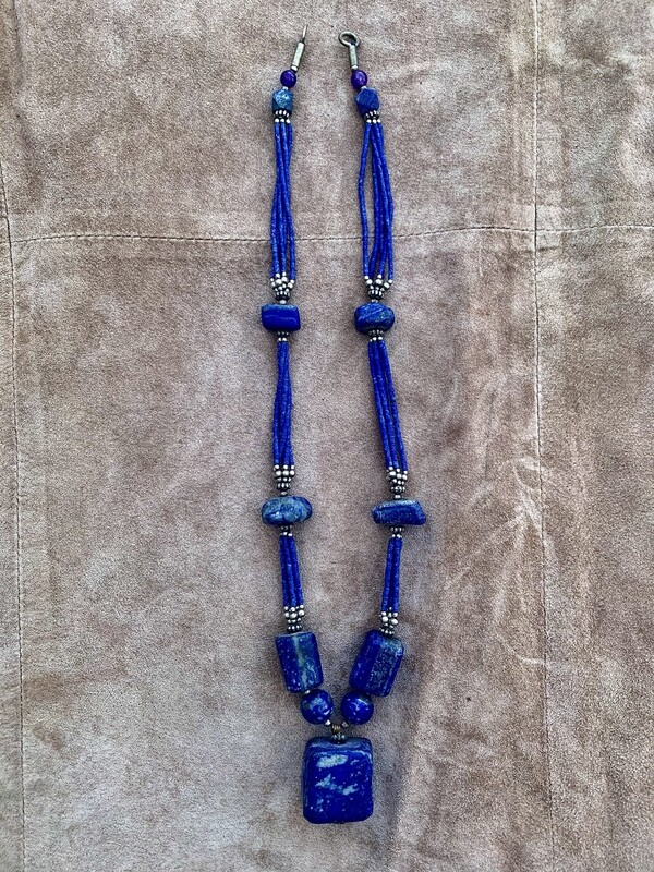 Chunky Lapis Lazuli Necklace