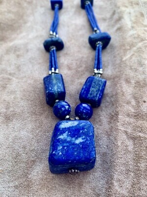 Chunky Lapis Lazuli Necklace