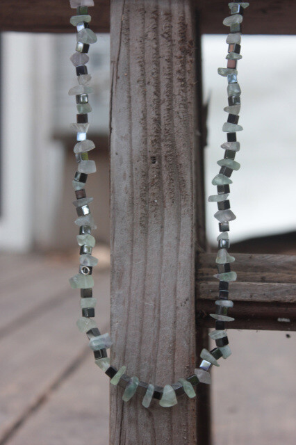 Fluorite &amp; Hematite Necklace