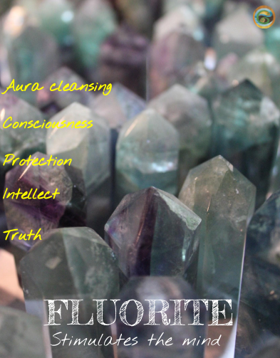 Fluorite, Amethyst &amp; Kyanite Necklace