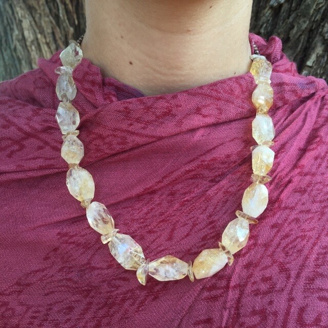Chunky Citrine Necklace