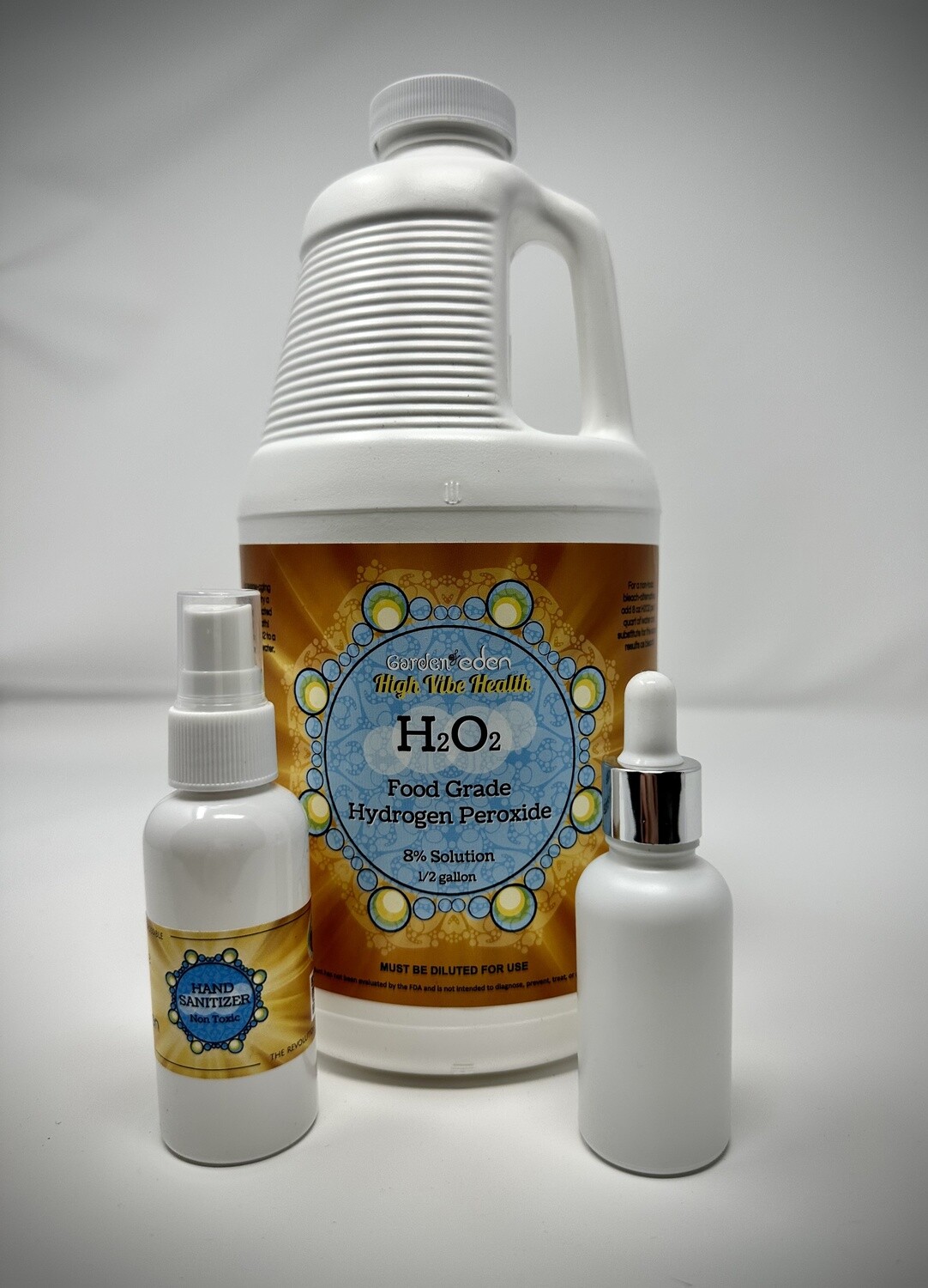 High Vibe Health from The Garden of Eden 1/2 gallon 8% Food Grade Hydrogen Peroxide