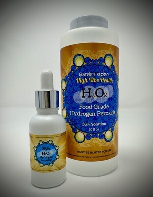 10 oz 35% Food Grade Hydrogen Peroxide High Vibe Health from The Garden of Eden 10 oz 35% Food Grade Hydrogen Peroxide