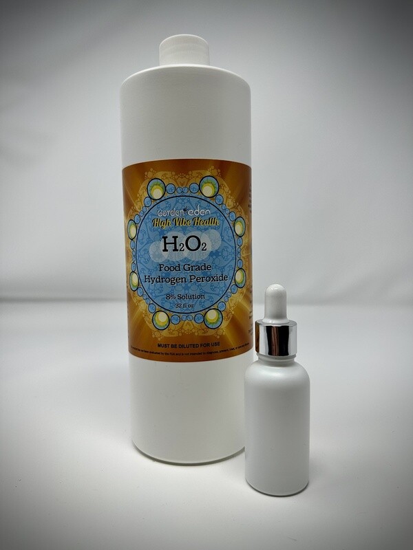 High Vibe Health from The Garden of Eden 32 oz 8% Food Grade Hydrogen Peroxide