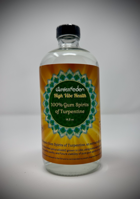 16 oz 100% Gum Spirits of Turpentine