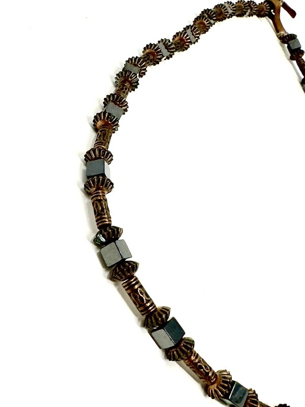 Hematite &amp; Copper Necklace