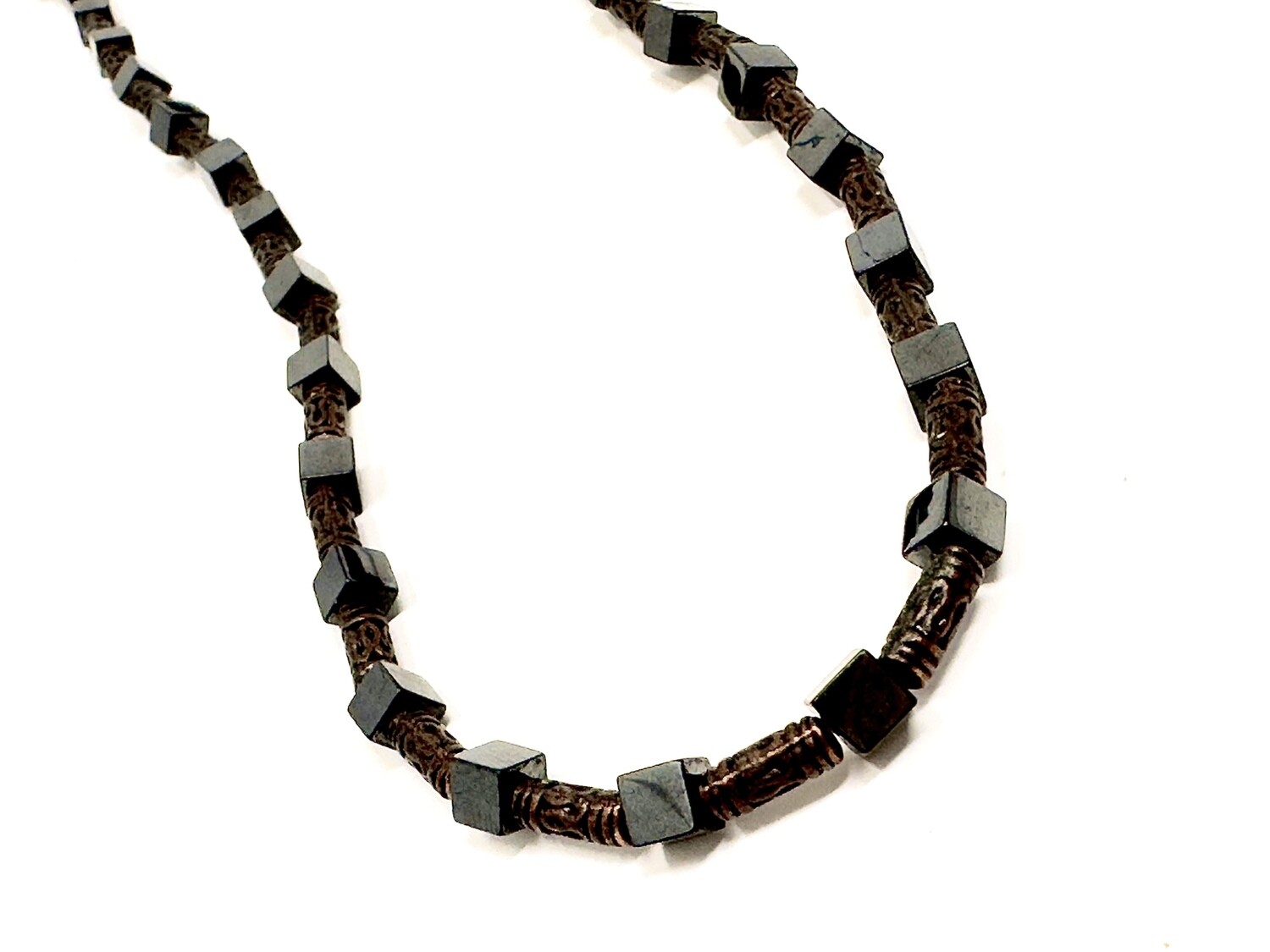 Hematite &amp; Copper Necklace