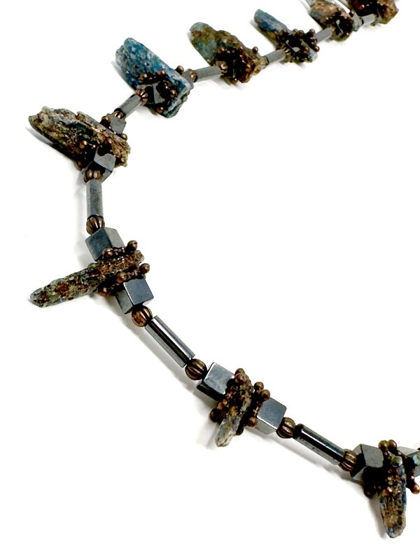 Kyanite, Hematite, &amp; Copper Necklace