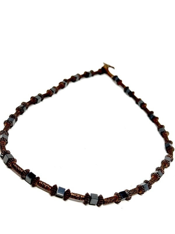 Hematite &amp; Copper Necklace
