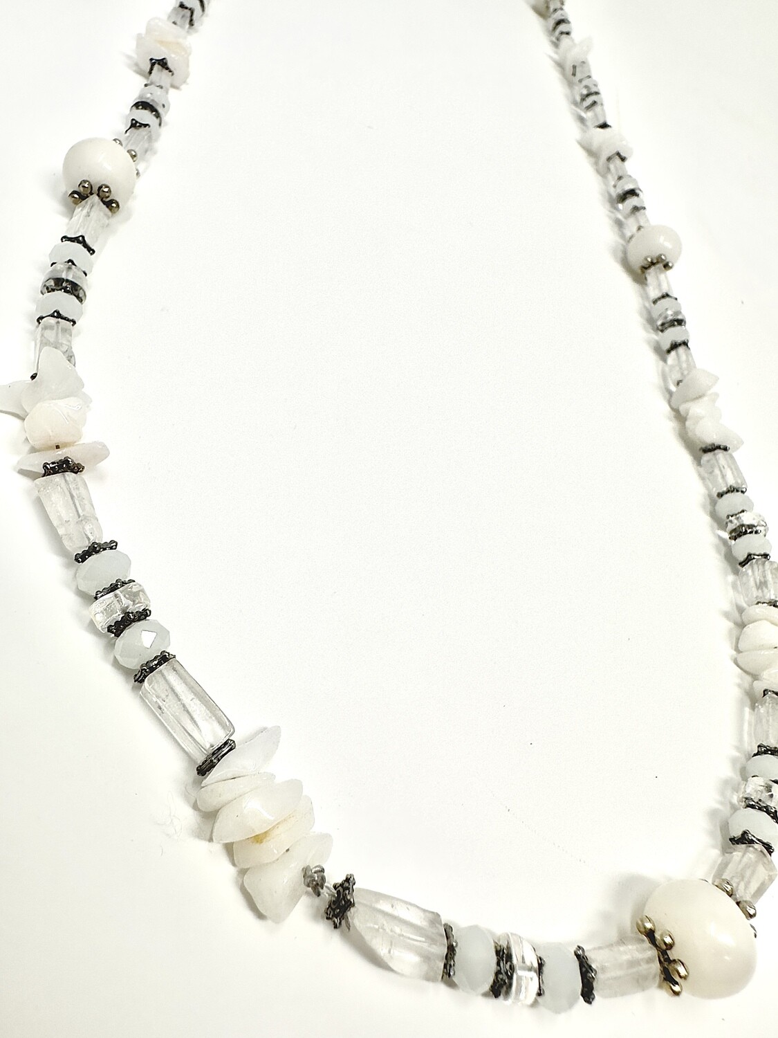 Quartz &amp; White Stone Necklace