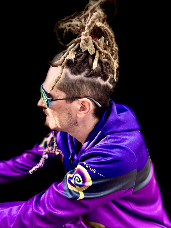 QuiNnjA Double Purple Hoodie