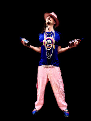 QuiNnjA Purple &amp; Black Cross T Shirt