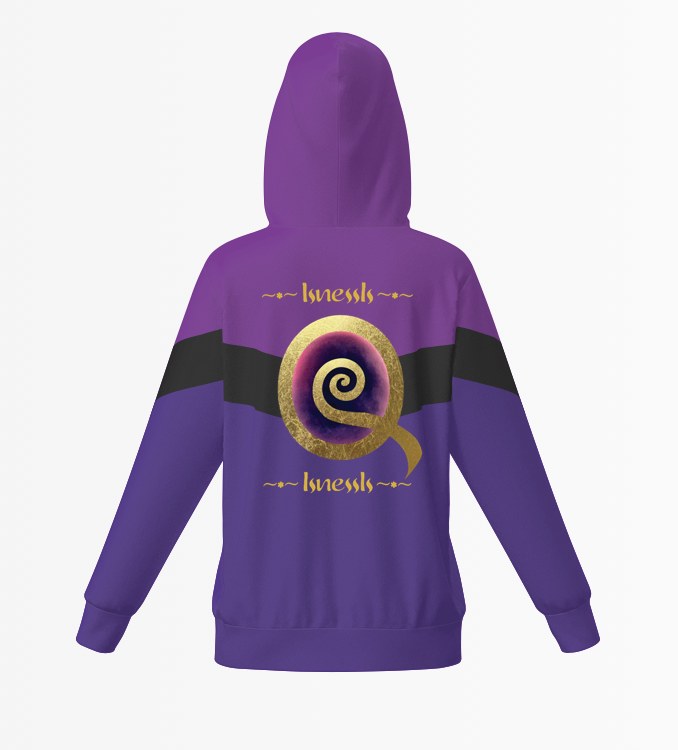 QuiNnjA Light Purple on Dark Purple Hoodie