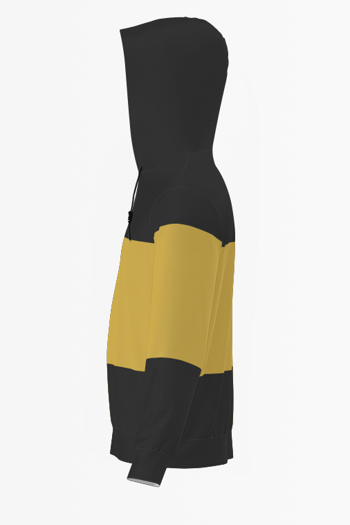 QuiNnjA Black and Gold Hoodie