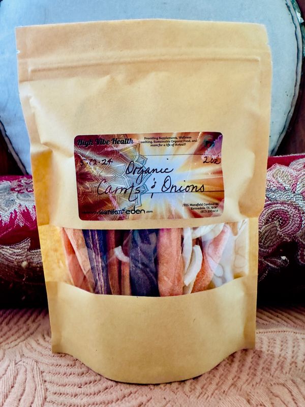 Freeze Dried Rainbow Carrots &amp; Onions, 2 oz