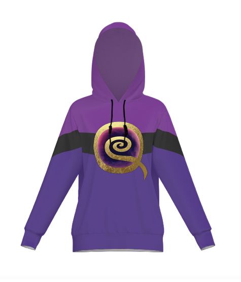 QuiNnjA Light Purple on Dark Purple Hoodie