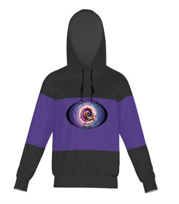 QuiNnjA Black on Purple Hoodie Sweatshirt