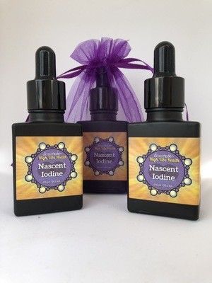 3 Bottles of Nascent Iodine High Vibe Health from The Garden 3 x Bottles of Nascent Iodine