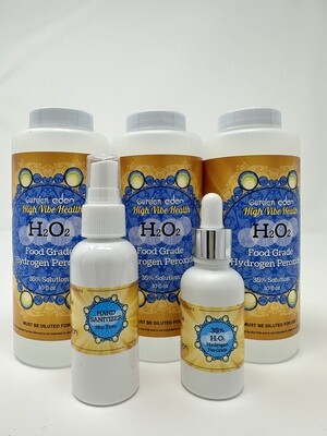 High Vibe Health from The Garden of Eden 3 x 10 oz 35% Food Grade Hydrogen Peroxide