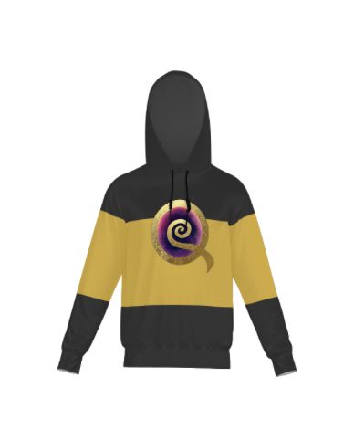 QuiNnjA Black and Gold Hoodie