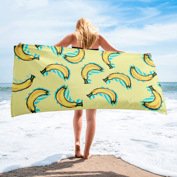 Let&#39;s Go Bananas Beach Towel