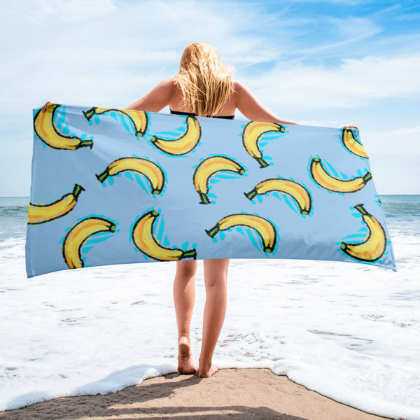Blue Ocean Bananas Towel
