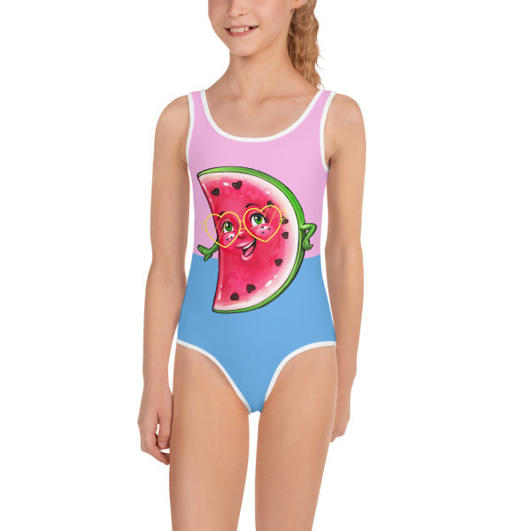 Pink And Blue Watermelon In The Sin Swimsuit