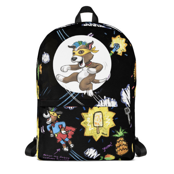Mango&#39;s Superhero Chef Mania ( Black)  Backpack