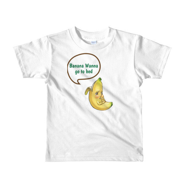 Banana Wanna Go To Bed Short sleeve kids t-shirt
