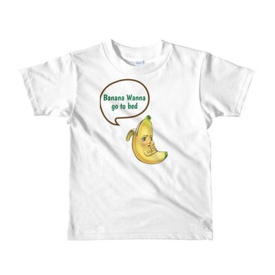Banana Wanna Go To Bed Short sleeve kids t-shirt