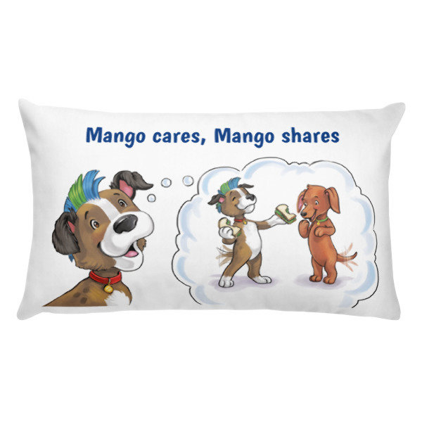 Mango Cares Mango Shares Pillow