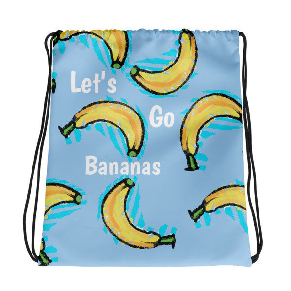 Let&#39;s Go Bananas Drawstring bag