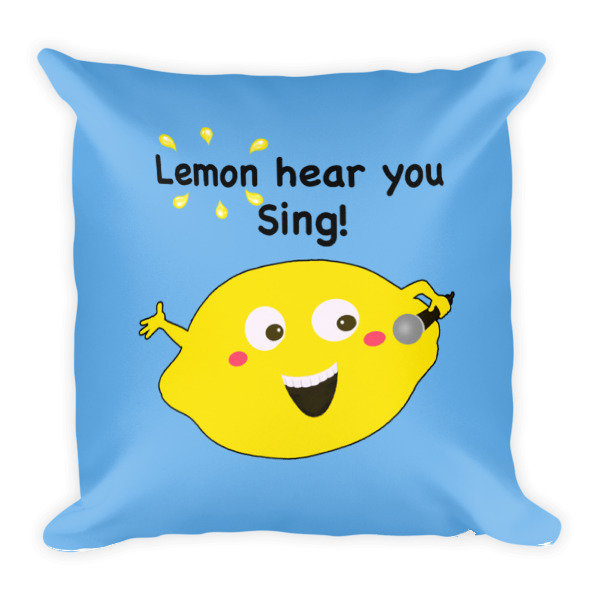 Lemon Hear You Sing Blue Pillow