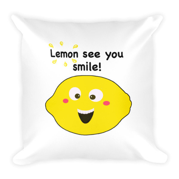 Lemon See You Smile  Pillow