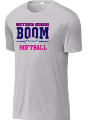 Boom Softball Block Font Dryfit T-shirt