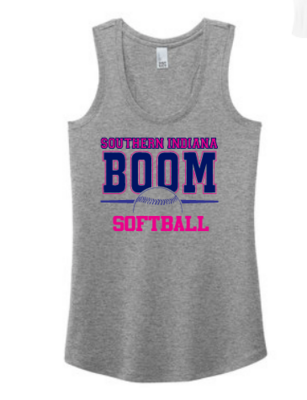 Boom Softball Block Font Tank