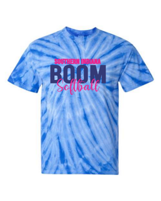 Boom Softball Script Tie Dye T-shirt