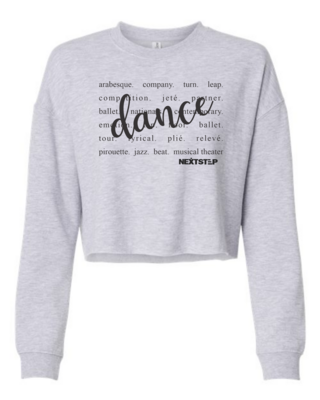Dance Typography Crop Sweatshirt