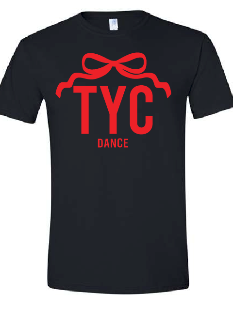 TYC Dance Puff Bow Black Tee