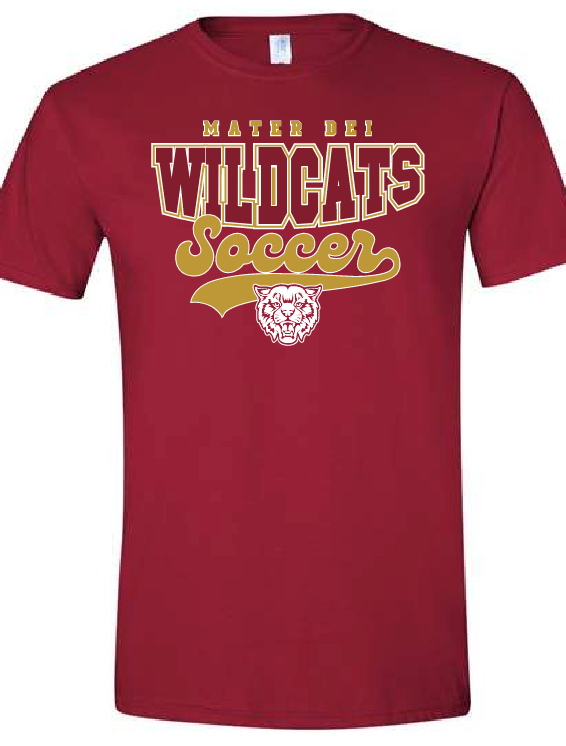 MD Wildcat Head Soccer Tee - Gildan