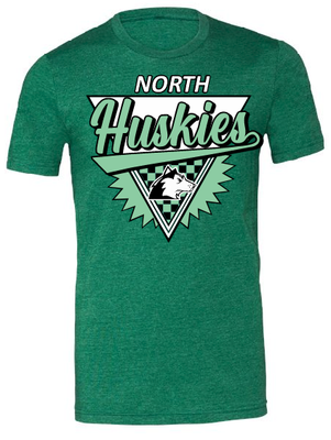 North Huskies 90s Retro Baseball Tee