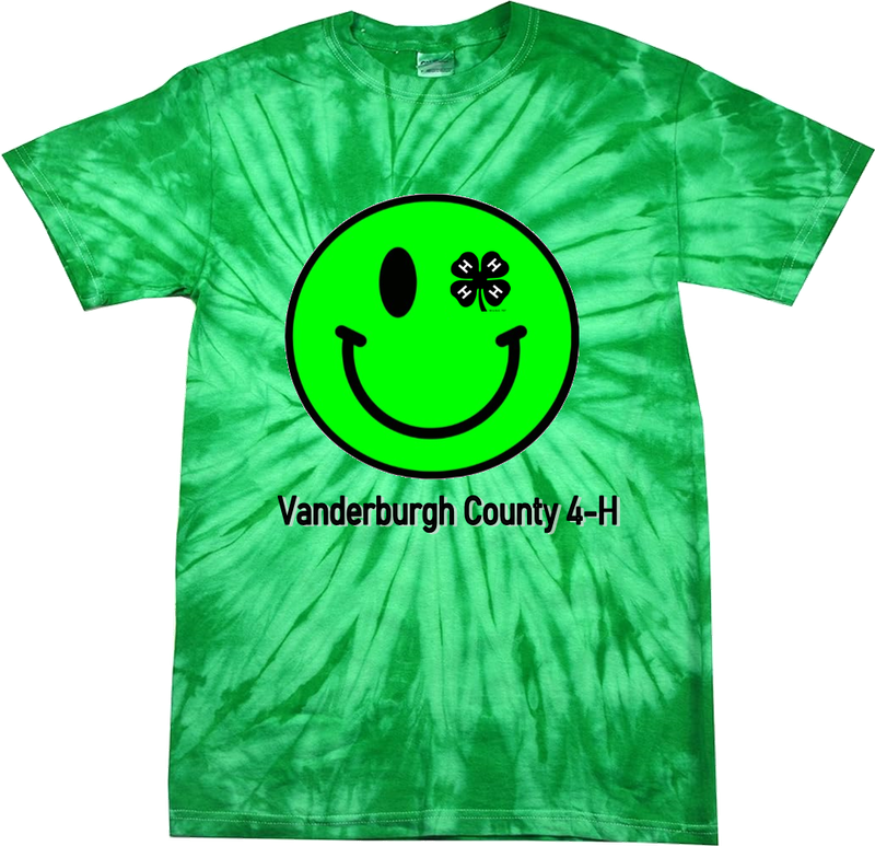 Tie Dye 4H Smiley Tee