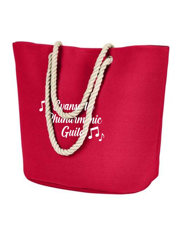 Evansville Philharmonic Guild Red Canvas Tote